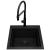 Zlew. SIROS (47x51,5) 1B Black Edition + Bateria FLEXOS
