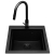 Zlew. SIROS (47x51,5) 1B + Bateria IDEA volcano - Black Edition