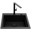 Zlew. SIROS (57x51,5) 1B Black Edition + Bateria TRIGONO