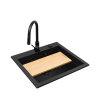 Zlew. SIROS (57x51,5) 1B + Bateria IDEA volcano - Black Edition
