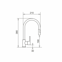 Zlew. SIROS (57x51,5) 1B + Bateria IDEA volcano - Black Edition