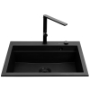 Zlew. SIROS (67x51,5) 1B Black Edition + Bateria TRIGONO