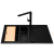 Zlew. SPARTA PLUS LUX (78x48) 1B 1D Black Edition + Bateria TRIGONO