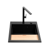 Zlew. SIROS (47x51,5) 1B Black Edition + Bateria TRIGONO
