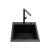 Zlew. SIROS (47x51,5) 1B Black Edition + Bateria TRIGONO