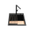 Zlew. SIROS (47x51,5) 1B Black Edition + Bateria TRIGONO