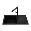 Zlew. MIDO (79x50) 1B 1D Black Edition + Bateria TRIGONO