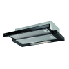Okap kuchenny INOX BLACK WITH GLASS