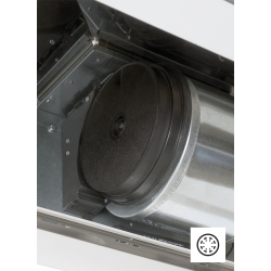 Okap kuchenny INOX BLACK WITH GLASS