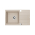 Zlew. SPARTA PLUS LUX (78x48) 1B 1D, beż piaskowy + Bateria BELLO
