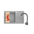 Zlew. SPARTA PLUS LUX (78x48) 1B 1D, szary-beton + Bateria BELLO