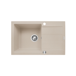 Zlew. SPARTA PLUS (78x48) beż piaskowy + bateria BELLO