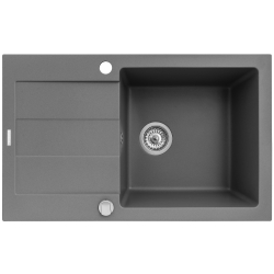 Zlew. SPARTA PLUS (78x48) 1B 1D, iron grey