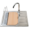 Zlewozmywak ATHENA 62x50 1B 1D + bateria LUNGO