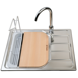 Zlewozmywak ATHENA 62x50 1B 1D + bateria LUNGO