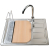 Zlewozmywak ATHENA 62x50 1B 1D + bateria LUNGO