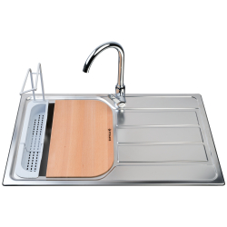 Zlewozmywak ATHENA 79x50 1B 1D + bateria LUNGO