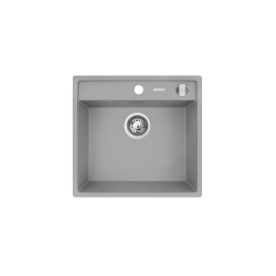 Zlew. CAMEA MINI (40x40) 1B szary beton + bateria LUNGO