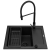 Zlew. MIDO (62x50) 1B 1D Black Edition + Bateria SERINA