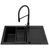 Zlew. MIDO (79x50) 1B 1D Black Edition + Bateria SERINA