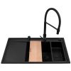 Zlew. CAMEA (79x50) 1B 1D R Black Edition + Bateria SERINA
