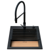 Zlew. SIROS (47x51,5) 1B Black Edition + Bateria SERINA