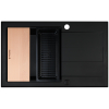 Zlew. SPARTA PLUS LUX (78X48) 1B 1D, volcano Black Edition