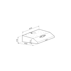 Okap kuchenny Pyramis Standard 60cm 2 silnikowy inox