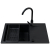 Zlew. KARPATHOS 68x44 1B 1D volcano Black Edition + bateria Lungo