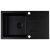 Zlew. KARPATHOS 76x44 1B 1D volcano Black Edition