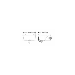 Umywalka ogrodowa Standard, szary granit + bateria Ossia