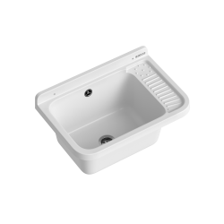 Umywalka ogrodowa NEO 51X34 biały granit