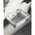 Umywalka ogrodowa NEO 51X34 biały granit + bateria Asalia