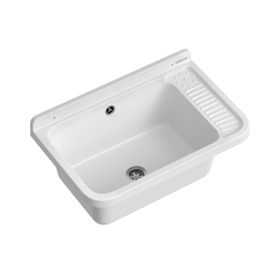 Umywalka ogrodowa NEO PLUS 58,4X38 biały granit