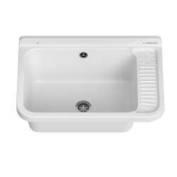 Umywalka ogrodowa NEO PLUS 58,4X38 biały granit