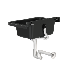 Umywalka ogrodowa NEO PLUS 58,4X38 czarny granit + bateria Asalia