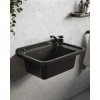 Umywalka ogrodowa NEO PLUS 58,4X38 czarny granit + bateria Asalia