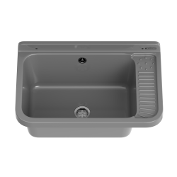 Umywalka ogrodowa NEO PLUS 58,4X38 szary granit