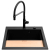 Zlew. SIROS (57x51,5) 1B Black Edition + Bateria SERINA