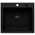 Zlew. SIROS (57x51,5) 1B Black Edition + Bateria SERINA