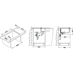 ALVEUS KARAT 10 zlewozmywak szklany czarny lewy