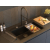 QUADRON | MARC 110 FM PRODUKT NA ZAMÓWIENIE | granitowy zlewozmywak kuchenny CZARNY mat + MIEDŹ PVD | wymiary: 75 x 49 x 24 cm | akcesoria: syfon, doz