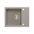PETER 116 GraniteQ zlewozmywak granitowy soft taupe 1-komorowy z/o (62x50x20) z syfonem i zaślepką