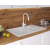 QUADRON PETER 156 GraniteQ zlewozmywak granitowy river sand (beżowy) 1,5-komorowy z/o (78x50x20) z syfonem i zaślepką