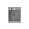 QUADRON JOHNNY 100 GraniteQ zlewozmywak granitowy silver stone 1-komorowy z/o (43x50x20), z syfonem i zaślepką stal szlachetna