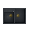 BILL 120 GraniteQ black diamond/elementy złote