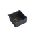 QUADRON DAVID 40 GraniteQ zlewozmywak black diamond 42x42x22,5 cm 1-komorowy b/o komora podwieszana kwadratowy odpływ + syfon manualny złoty save spac