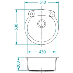 ALVEUS ROLL 10 zlewozmywak granitowy beżowy