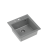 PETER 110 GraniteQ zlewozmywak granitowy silver stone 1-komorowy z/o (50x52x20) z syfonem i zaślepką