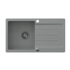 QUADRON JOHNNY 111 GraniteQ zlewozmywak granitowy silver stone 1-komorowy z/o (77x44x18,5), z syfonem i zaślepką stal szlachetna